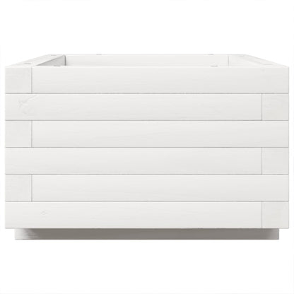 vidaXL Jardinière blanc 70x40x26,5 cm bois de pin massif