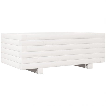 vidaXL Jardinière blanc 70x40x26,5 cm bois de pin massif