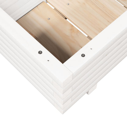 vidaXL Jardinière blanc 70x40x26,5 cm bois de pin massif