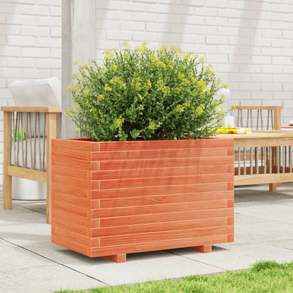 vidaXL Jardinière cire marron 70x40x49,5 cm bois de pin massif