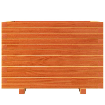 vidaXL Jardinière cire marron 70x40x49,5 cm bois de pin massif