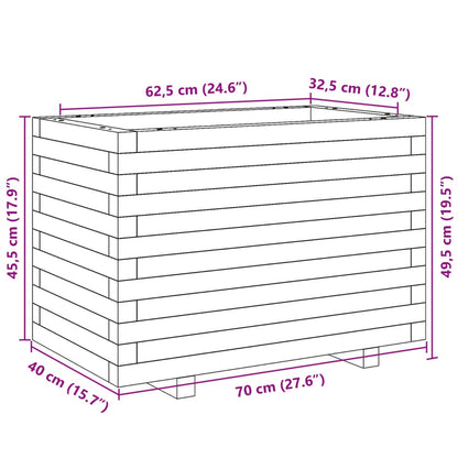 vidaXL Jardinière 70x40x49,5 cm bois de pin imprégné