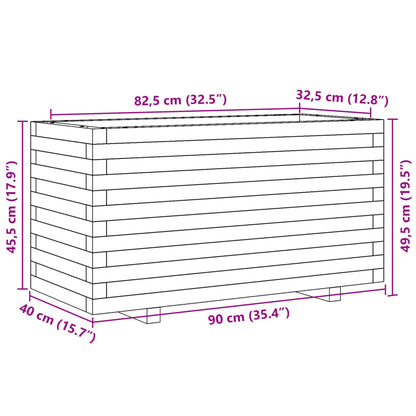 vidaXL Jardinière 90x40x49,5 cm bois de pin imprégné