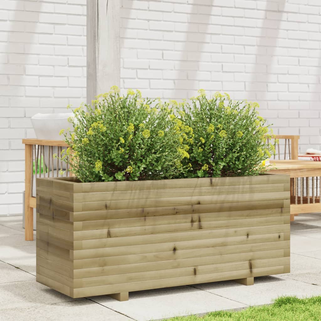 vidaXL Jardinière 110x40x49,5 cm bois de pin imprégné
