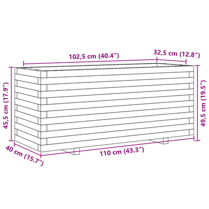 vidaXL Jardinière 110x40x49,5 cm bois de pin imprégné