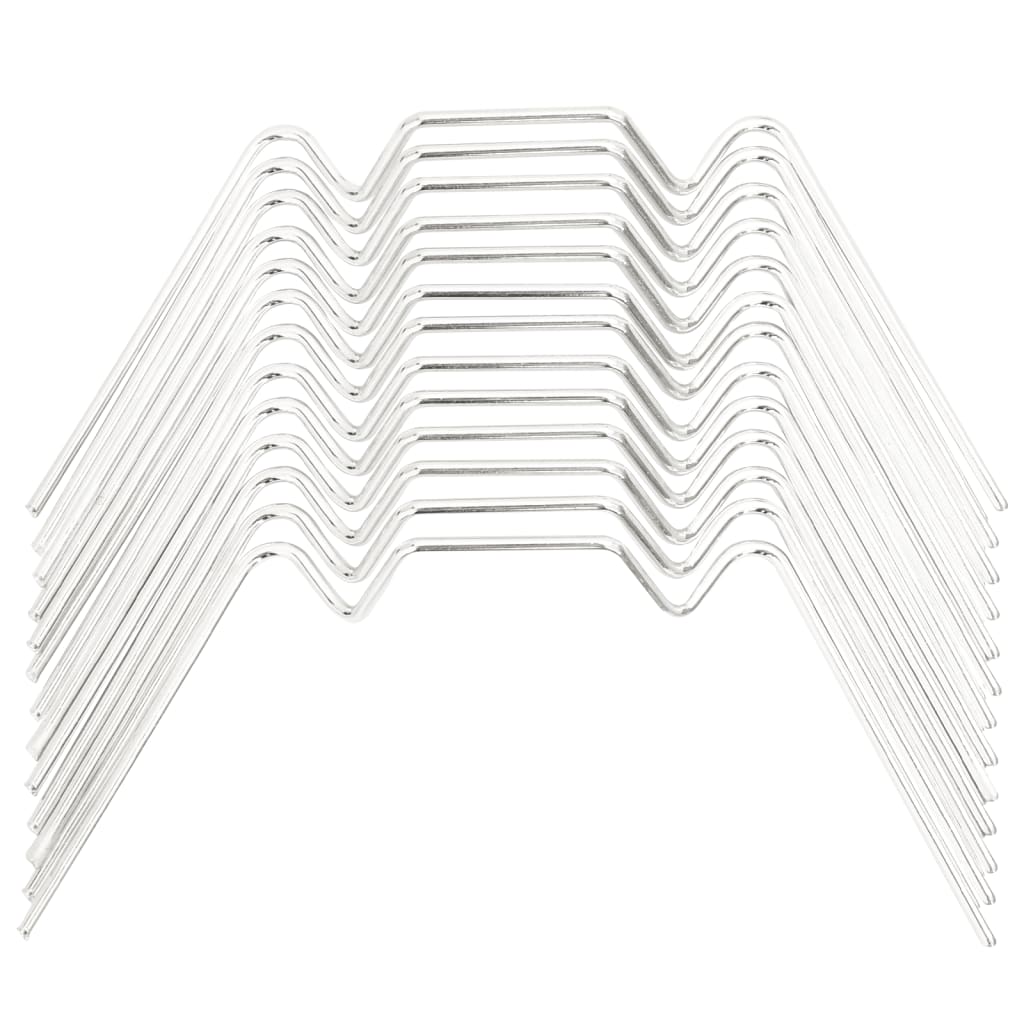 vidaXL Clips pour serre 50 pcs type W acier galvanisé