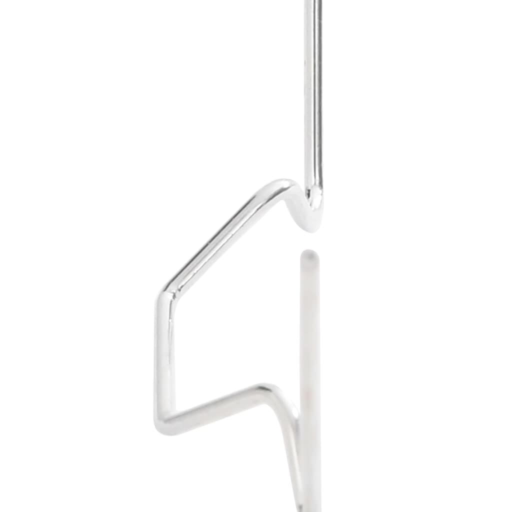vidaXL Clips pour serre 50 pcs type W acier galvanisé