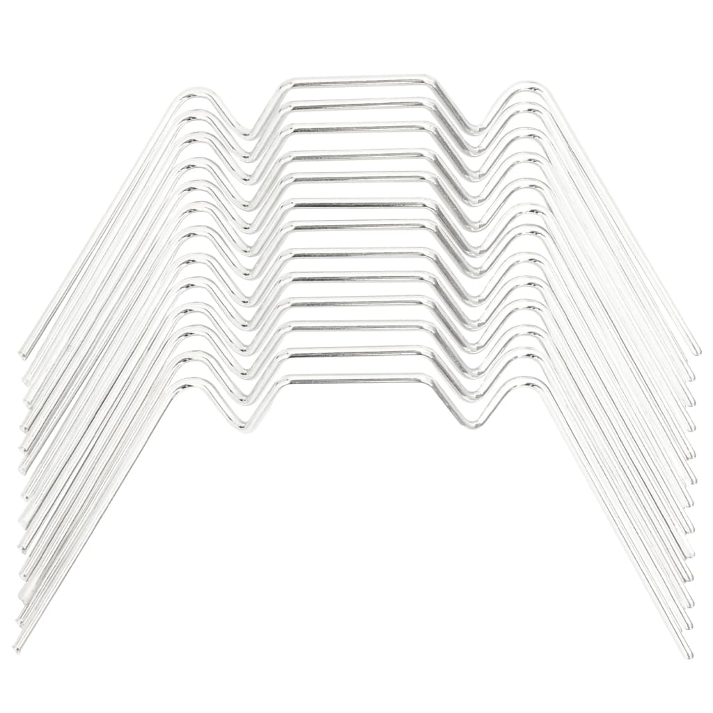 vidaXL Clips pour serre 100 pcs type W acier galvanisé