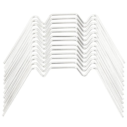 vidaXL Clips pour serre 100 pcs type W acier galvanisé