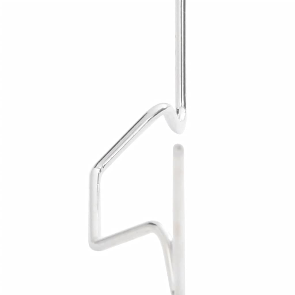 vidaXL Clips pour serre 100 pcs type W acier galvanisé