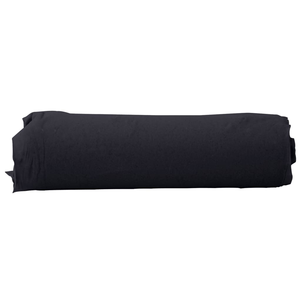 vidaXL Membrane géotextile noir 1 x 50 m fibre de polyester