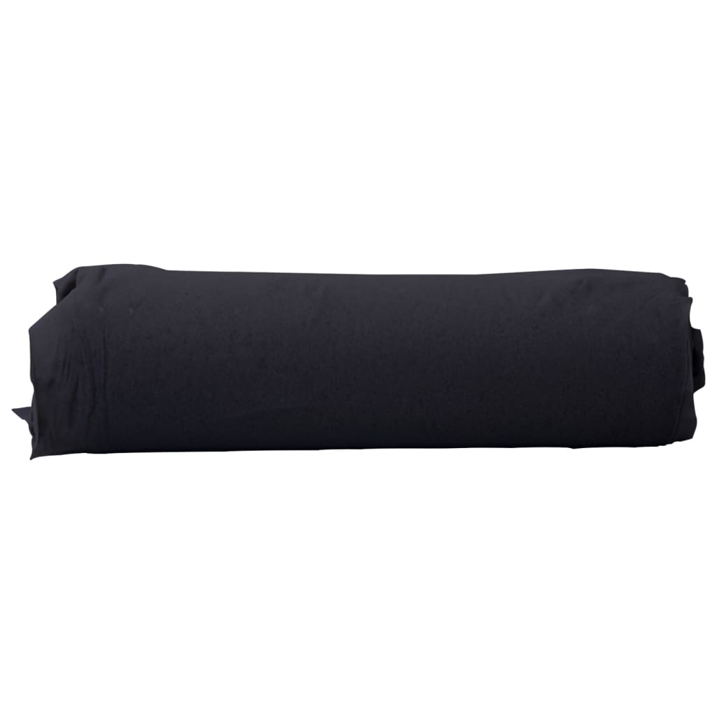 vidaXL Membrane géotextile noir 1 x 50 m fibre de polyester