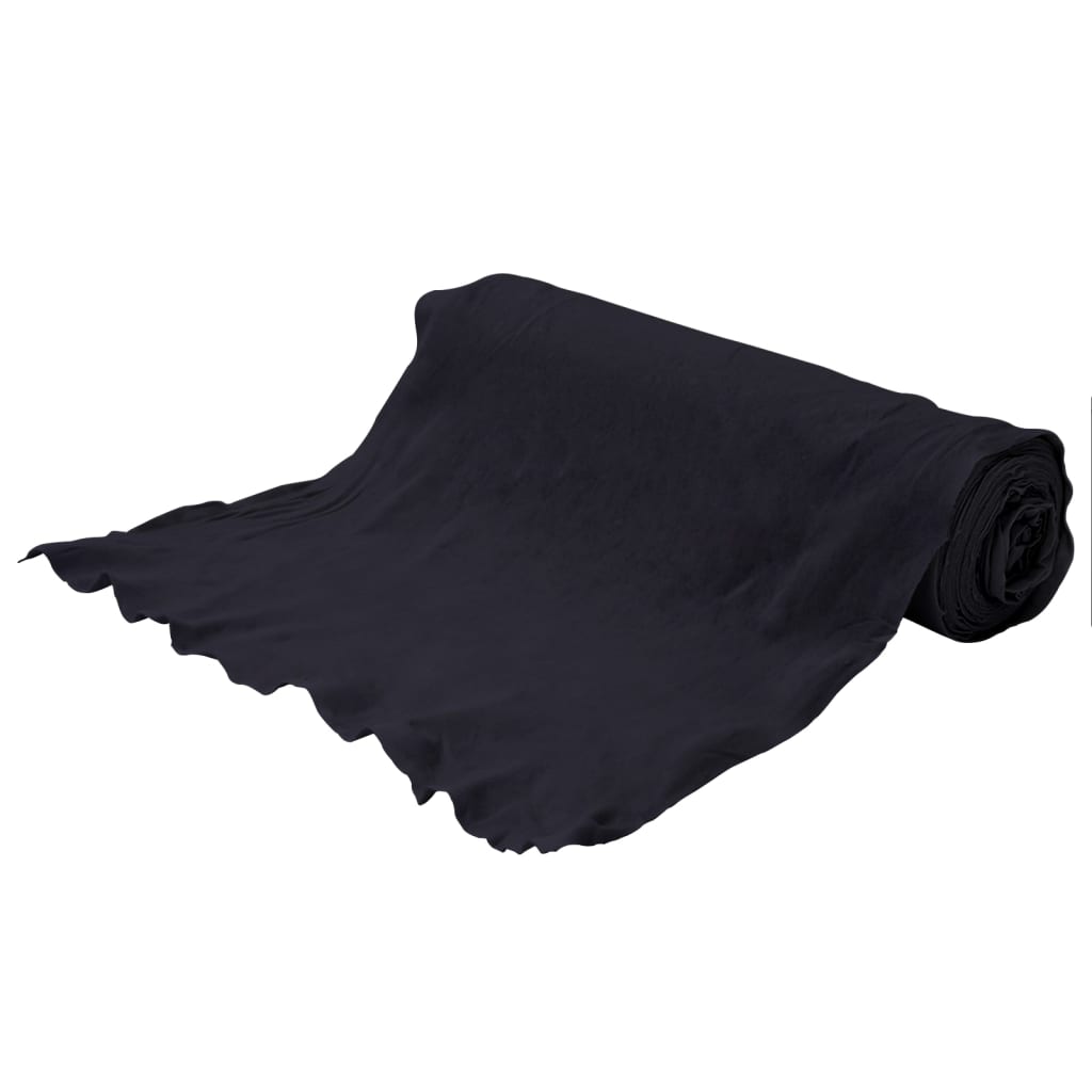 vidaXL Membrane géotextile noir 1 x 50 m fibre de polyester