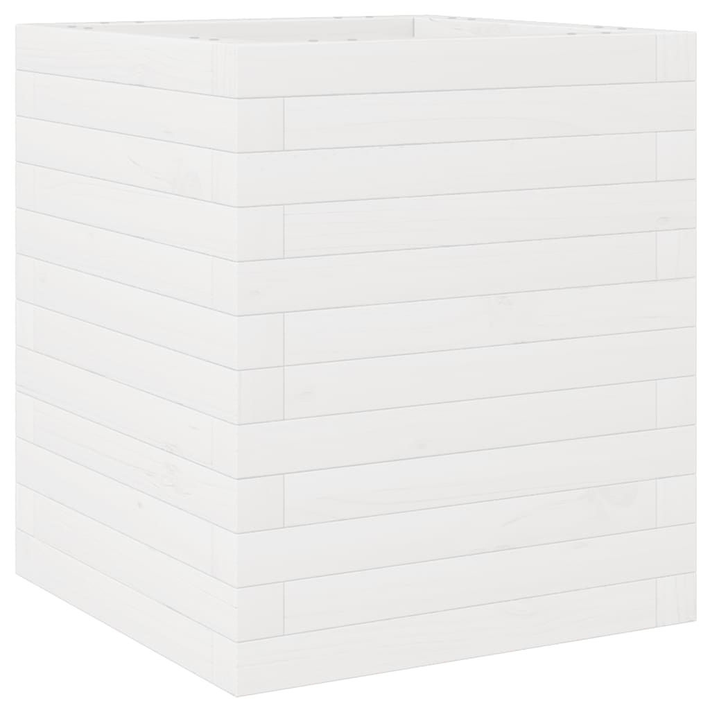 vidaXL Jardinière blanc 40x40x46 cm bois de pin massif