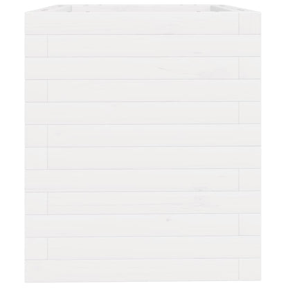 vidaXL Jardinière blanc 40x40x46 cm bois de pin massif