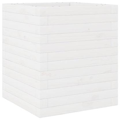 vidaXL Jardinière blanc 40x40x46 cm bois de pin massif