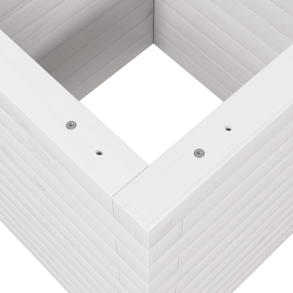 vidaXL Jardinière blanc 40x40x46 cm bois de pin massif