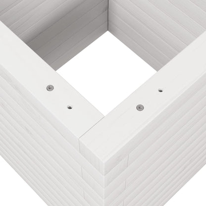 vidaXL Jardinière blanc 40x40x46 cm bois de pin massif