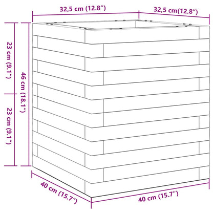 vidaXL Jardinière blanc 40x40x46 cm bois de pin massif