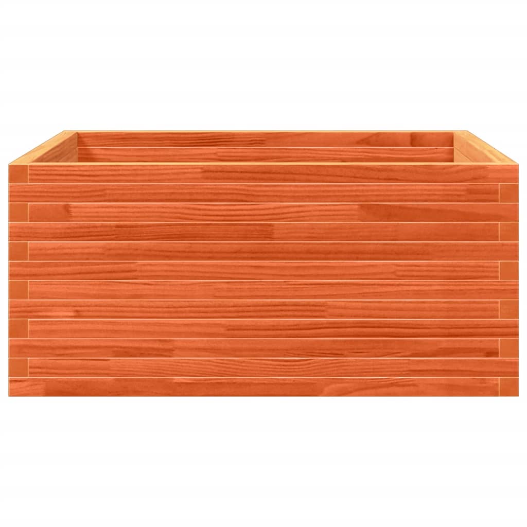 vidaXL Jardinière cire marron 100x100x46 cm bois de pin massif