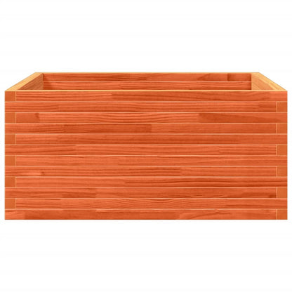 vidaXL Jardinière cire marron 100x100x46 cm bois de pin massif