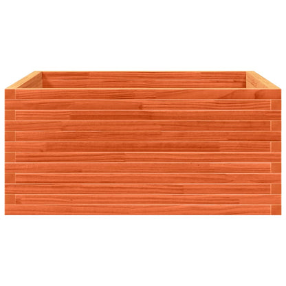 vidaXL Jardinière cire marron 100x100x46 cm bois de pin massif