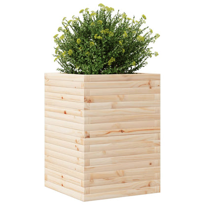 vidaXL Jardinière 50x50x68,5 cm bois de pin massif