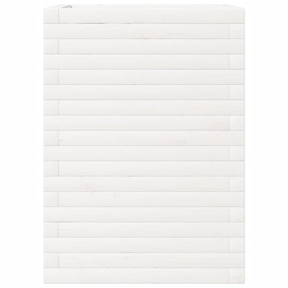 vidaXL Jardinière blanc 50x50x68,5 cm bois de pin massif