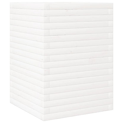 vidaXL Jardinière blanc 50x50x68,5 cm bois de pin massif