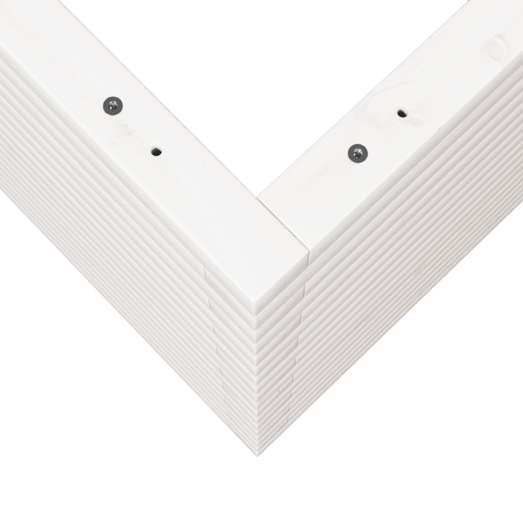 vidaXL Jardinière blanc 50x50x68,5 cm bois de pin massif