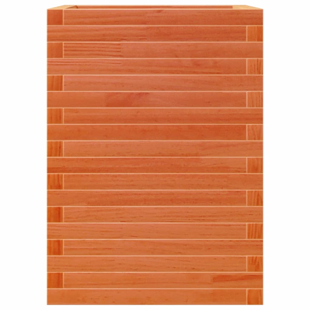 vidaXL Jardinière cire marron 50x50x68,5 cm bois de pin massif