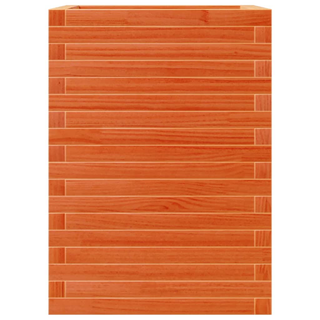 vidaXL Jardinière cire marron 50x50x68,5 cm bois de pin massif