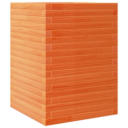 vidaXL Jardinière cire marron 50x50x68,5 cm bois de pin massif