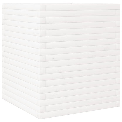 vidaXL Jardinière blanc 60x60x68,5 cm bois de pin massif