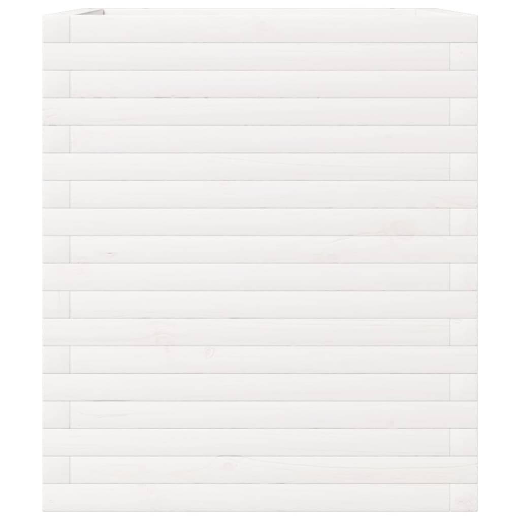 vidaXL Jardinière blanc 60x60x68,5 cm bois de pin massif