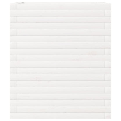 vidaXL Jardinière blanc 60x60x68,5 cm bois de pin massif