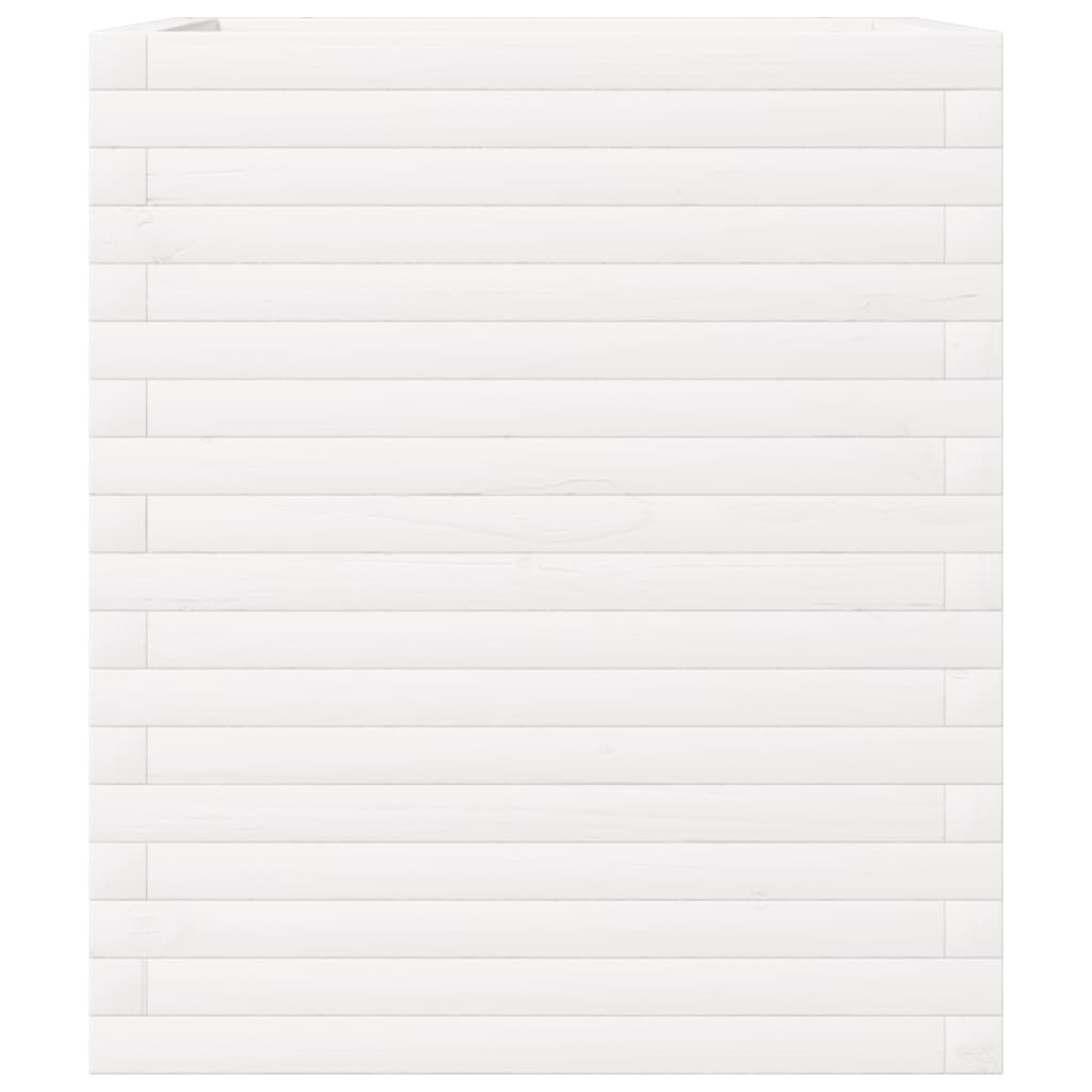 vidaXL Jardinière blanc 60x60x68,5 cm bois de pin massif