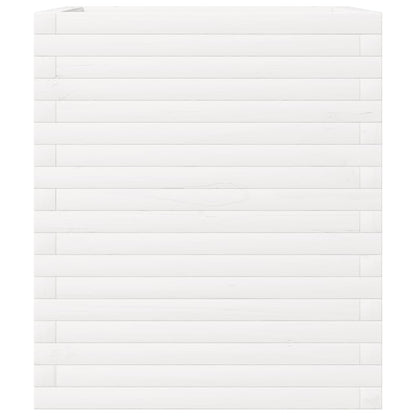 vidaXL Jardinière blanc 60x60x68,5 cm bois de pin massif
