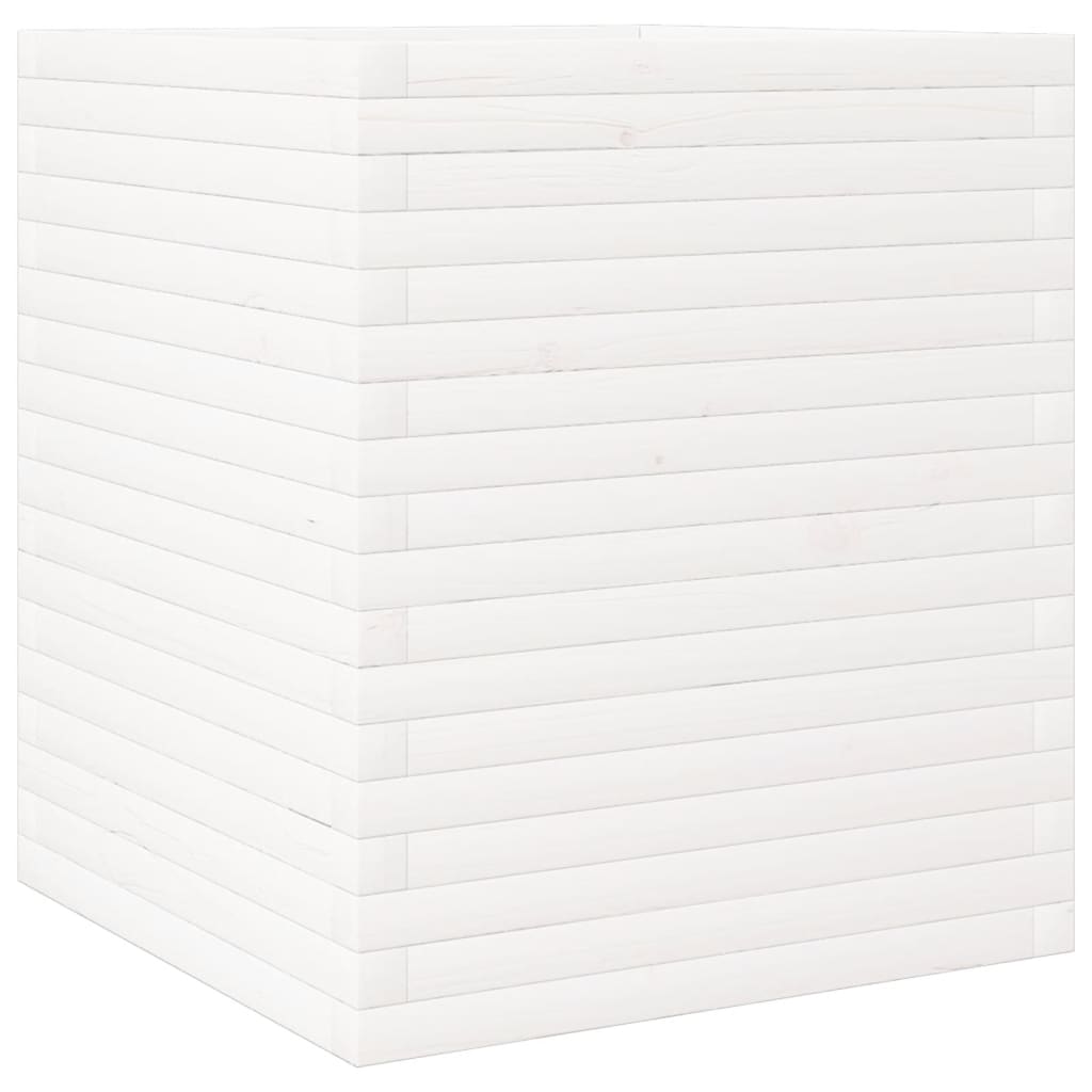 vidaXL Jardinière blanc 60x60x68,5 cm bois de pin massif