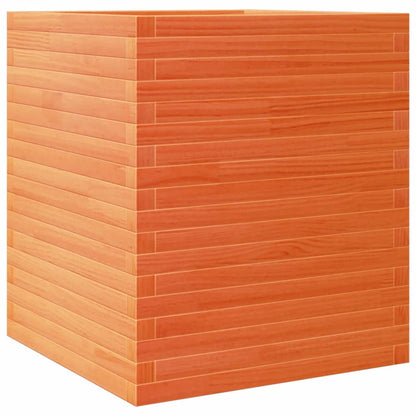 vidaXL Jardinière cire marron 60x60x68,5 cm bois de pin massif