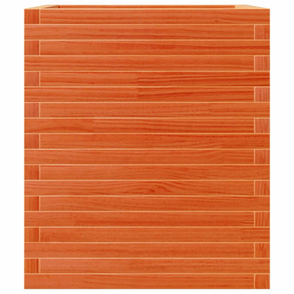 vidaXL Jardinière cire marron 60x60x68,5 cm bois de pin massif