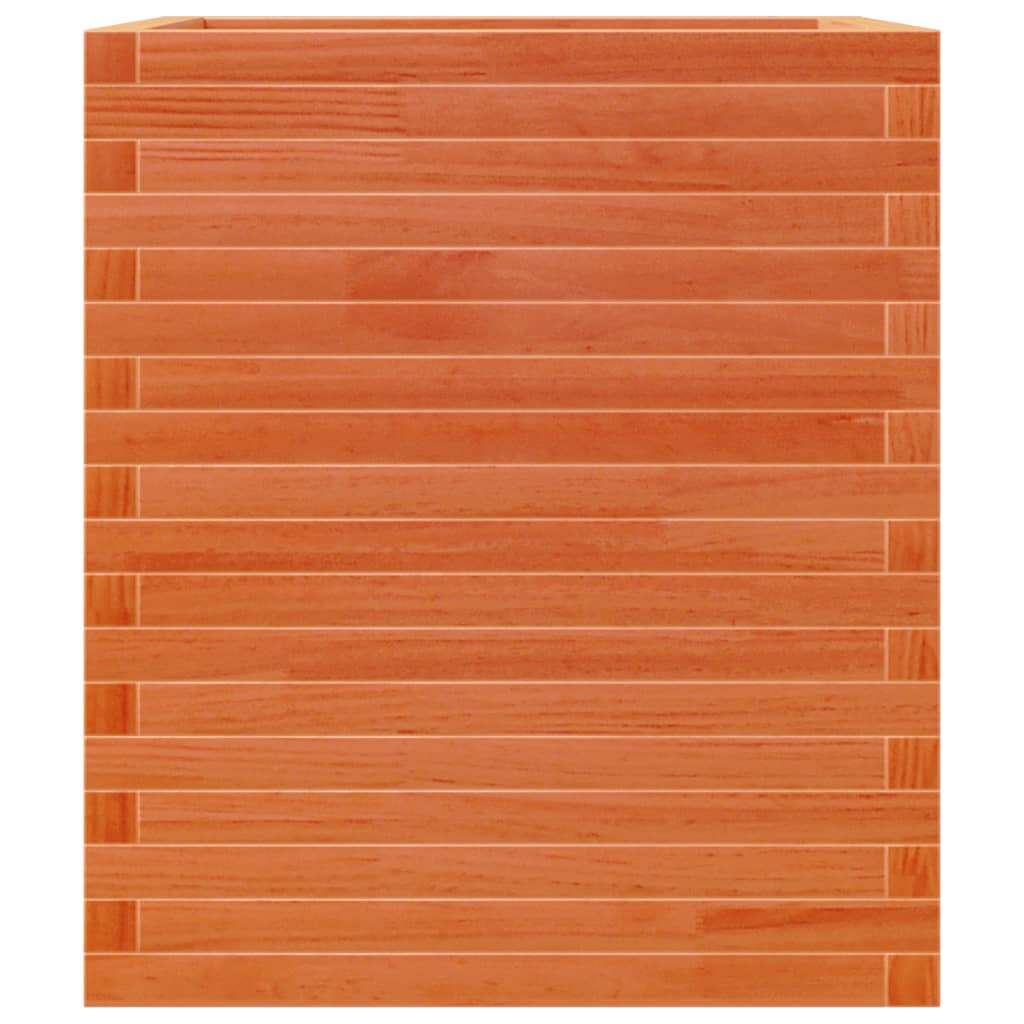 vidaXL Jardinière cire marron 60x60x68,5 cm bois de pin massif