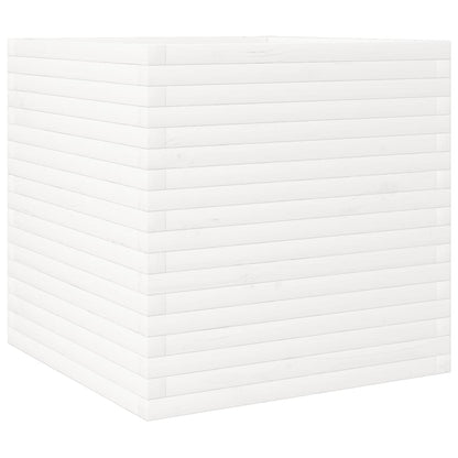 vidaXL Jardinière blanc 70x70x68,5 cm bois de pin massif
