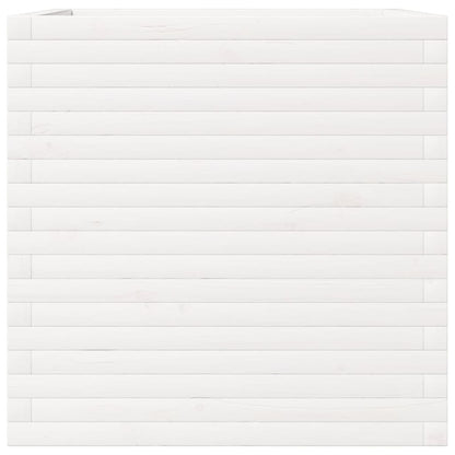 vidaXL Jardinière blanc 70x70x68,5 cm bois de pin massif