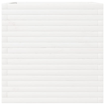 vidaXL Jardinière blanc 70x70x68,5 cm bois de pin massif