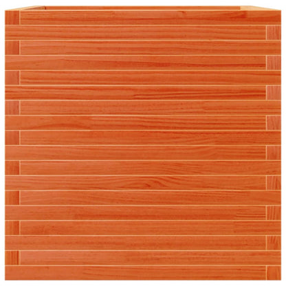 vidaXL Jardinière cire marron 70x70x68,5 cm bois de pin massif