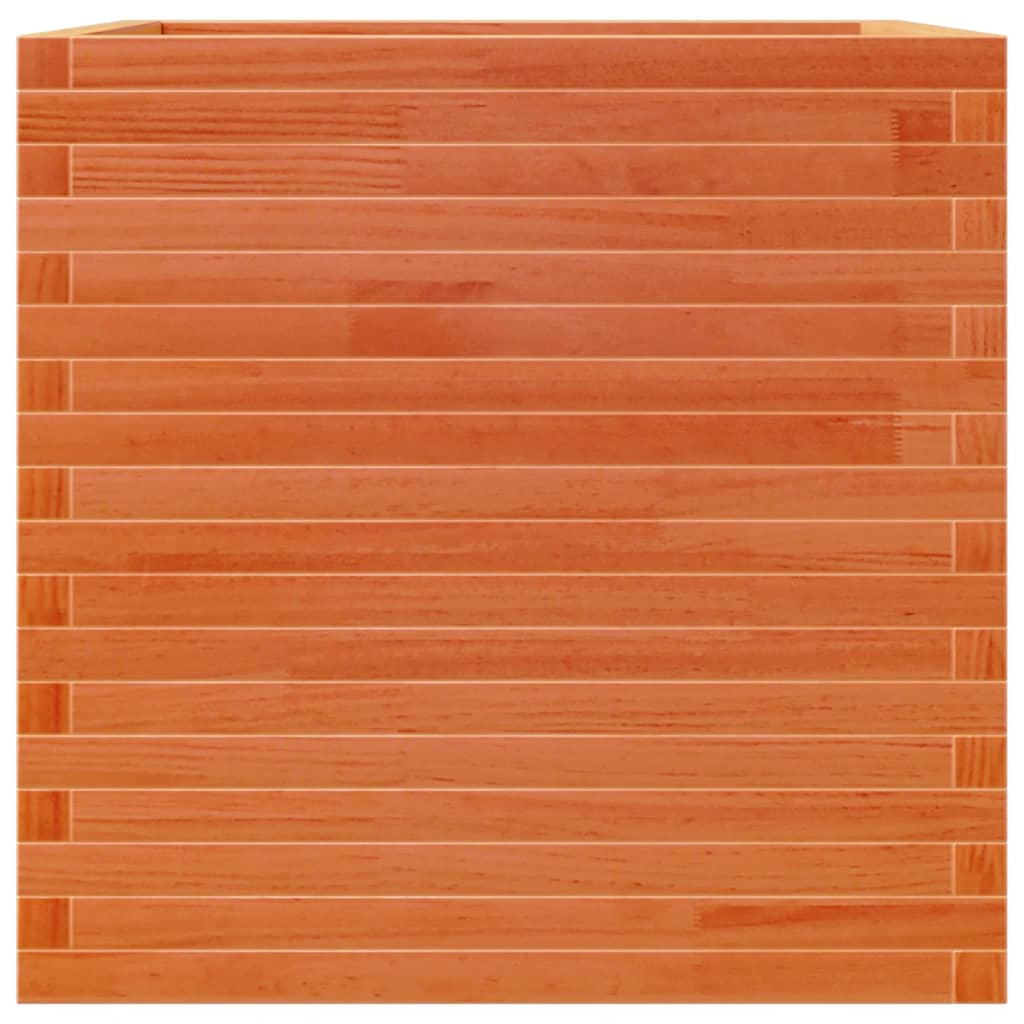 vidaXL Jardinière cire marron 70x70x68,5 cm bois de pin massif