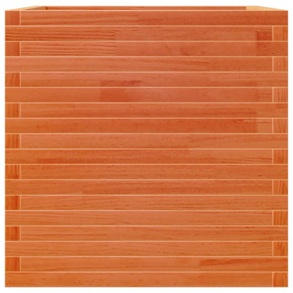 vidaXL Jardinière cire marron 70x70x68,5 cm bois de pin massif