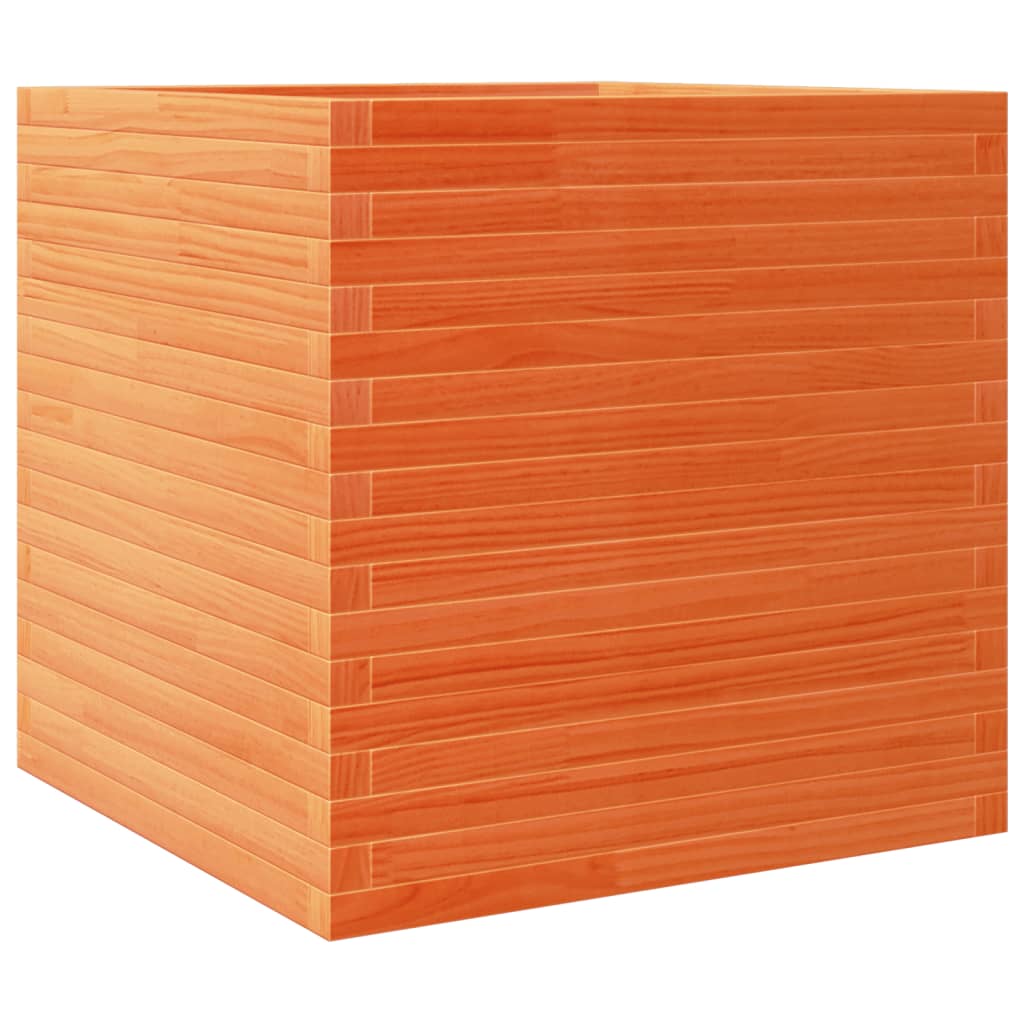 vidaXL Jardinière cire marron 70x70x68,5 cm bois de pin massif