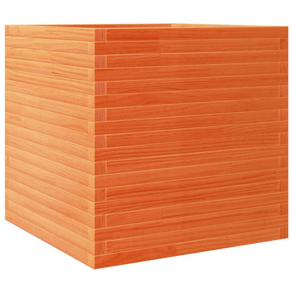 vidaXL Jardinière cire marron 70x70x68,5 cm bois de pin massif